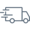 Delivery truck icon representing the Heart in Creation website's home page for delivery services.
